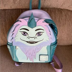 Disney Kids Dragon Backpack - Lavender and Aqua Loungefly Raya
